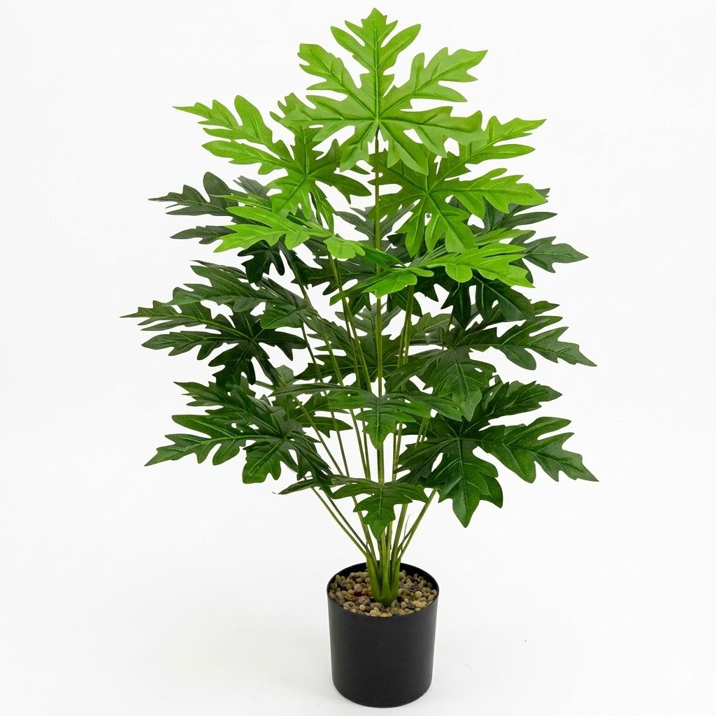 Artificial Papaya Leaf Plant – Full & Lush Tropical Decor