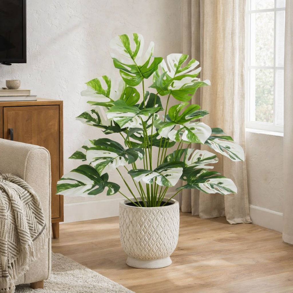 artificial monstera Artificial Monstera Plant — Full, Realistic & Zero Maintenance – Welygrowix