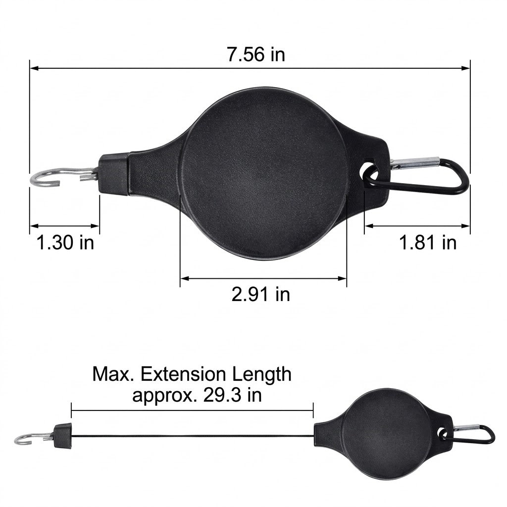 Adjustable Plant Hanger (3-Pack) — No Ladder Needed, Easy Reach System