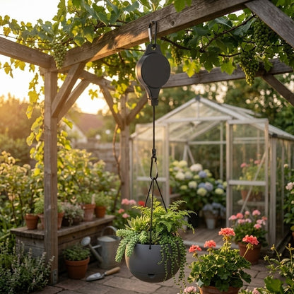 Adjustable Plant Hanger (3-Pack) — No Ladder Needed, Easy Reach System