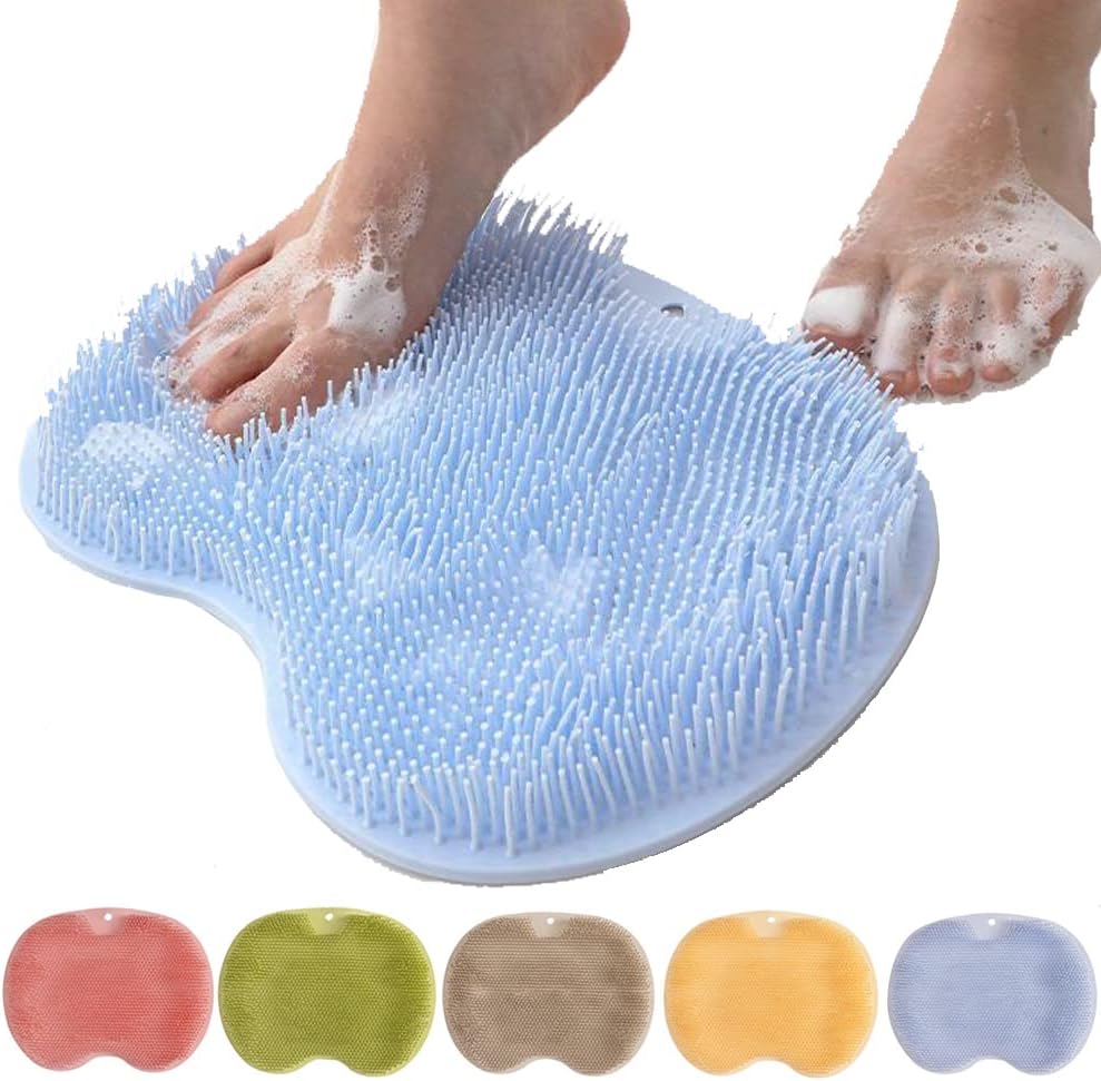 🔥Last day--Buy 1, get 2 free—$10.99 each🌊 JEREMYTIS™ Antibacterial Eco-Friendly Foot Cleaning Mat & Silicone Body Exfoliating Brush