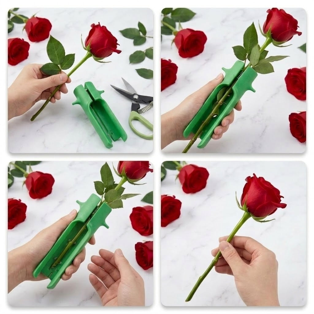 Flower Stem Cleaner Tool – Quick Rose Thorn Remover for Florists
