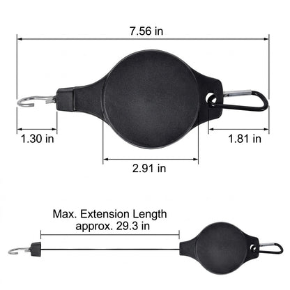 Adjustable Plant Hanger (3-Pack) — No Ladder Needed, Easy Reach System