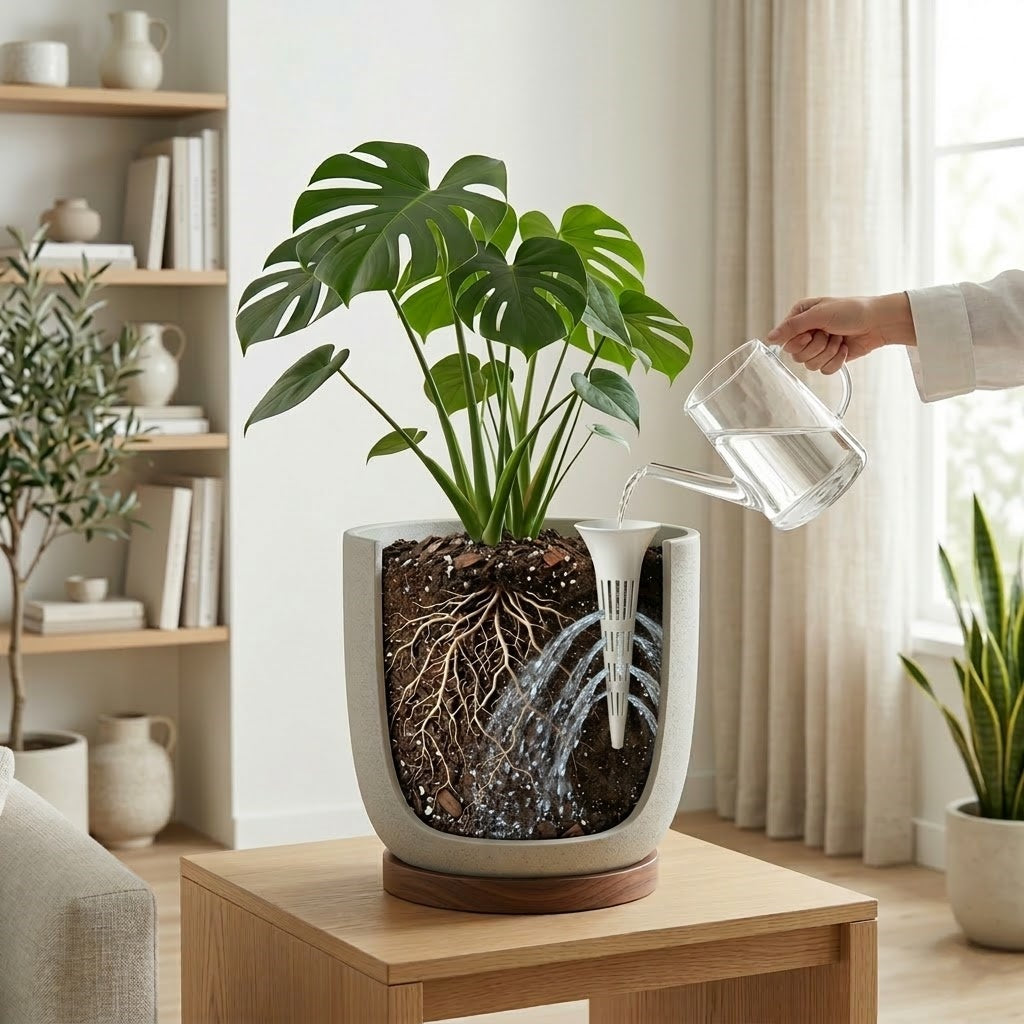 Deep Watering Insert for Plant Pots*5 | Helps Water Reach Deeper Soil Layers