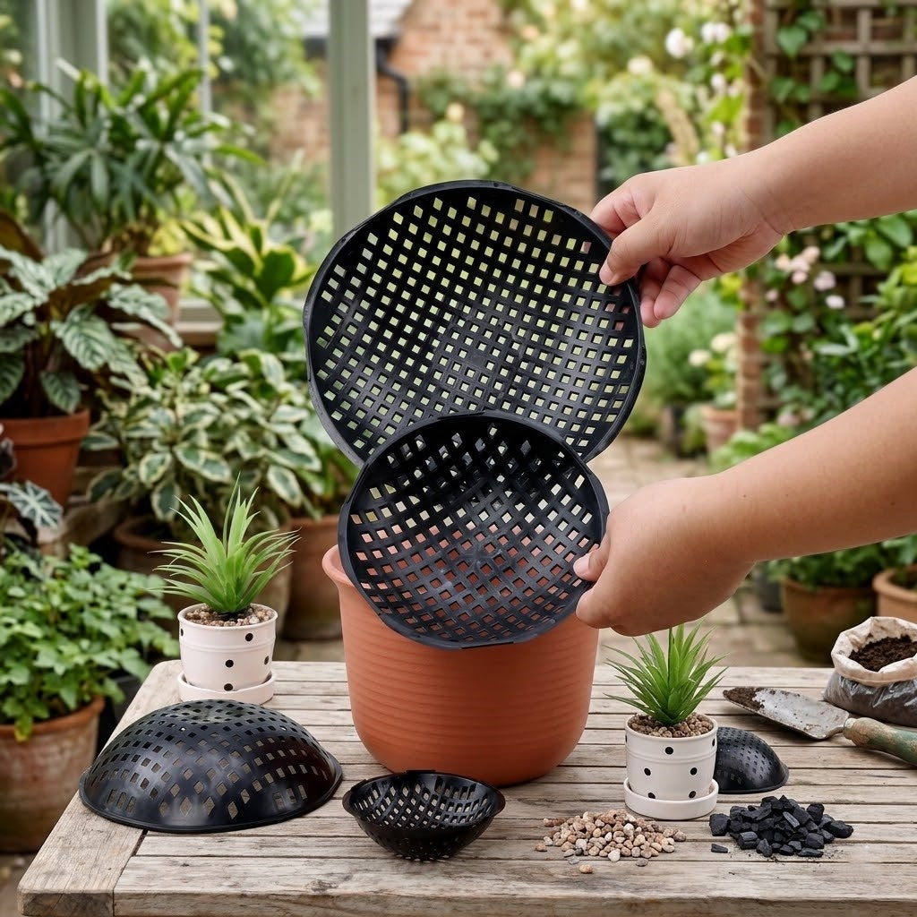 20PCS Plant Drainage Mesh Pads – No Soil Loss, Even Watering