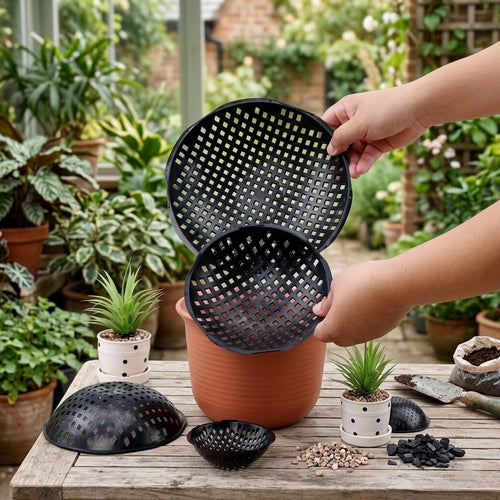 20PCS Plant Drainage Mesh Pads – No Soil Loss, Even Watering